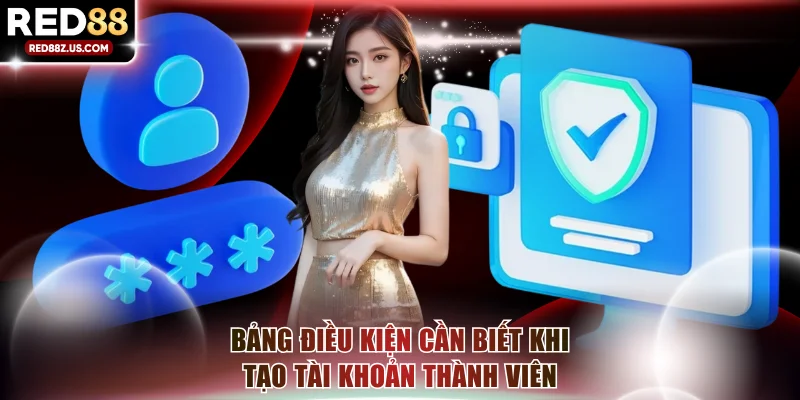 Bảng điều kiện cần biết khi tạo tài khoản thành viên