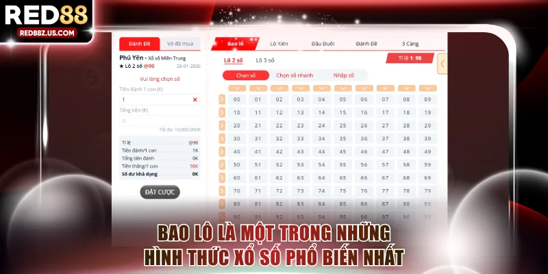 Bao lô là một trong những hình thức xổ số phổ biến nhất