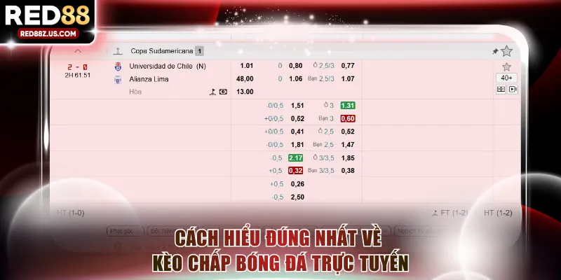 Cách hiểu đúng nhất về kèo chấp bóng đá trực tuyến