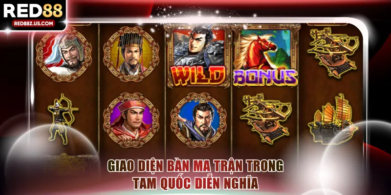 Giao diện bàn ma trận trong Tam Quốc Diễn Nghĩa